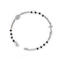 Bracciale Amen Donna Rosari in Argento Onice BROBNZ3 - BROBNZ3